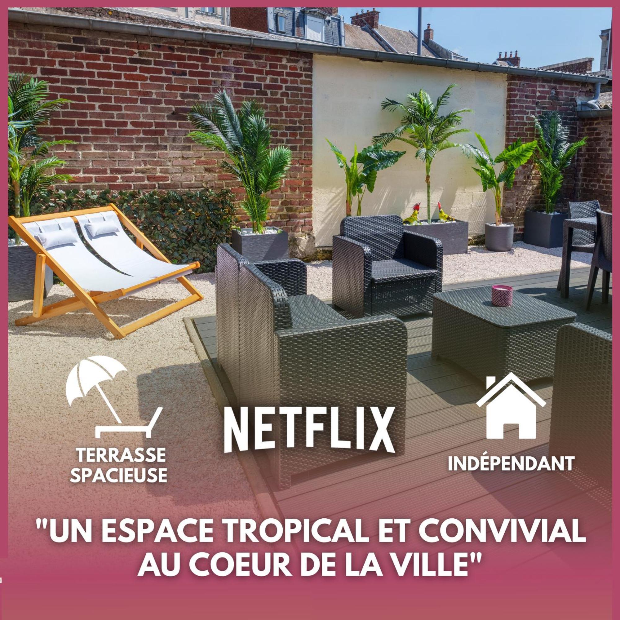 L'Escale Tropicale, Appartement Independant Avec Terrasse Privative Сен-Кантен Екстер'єр фото